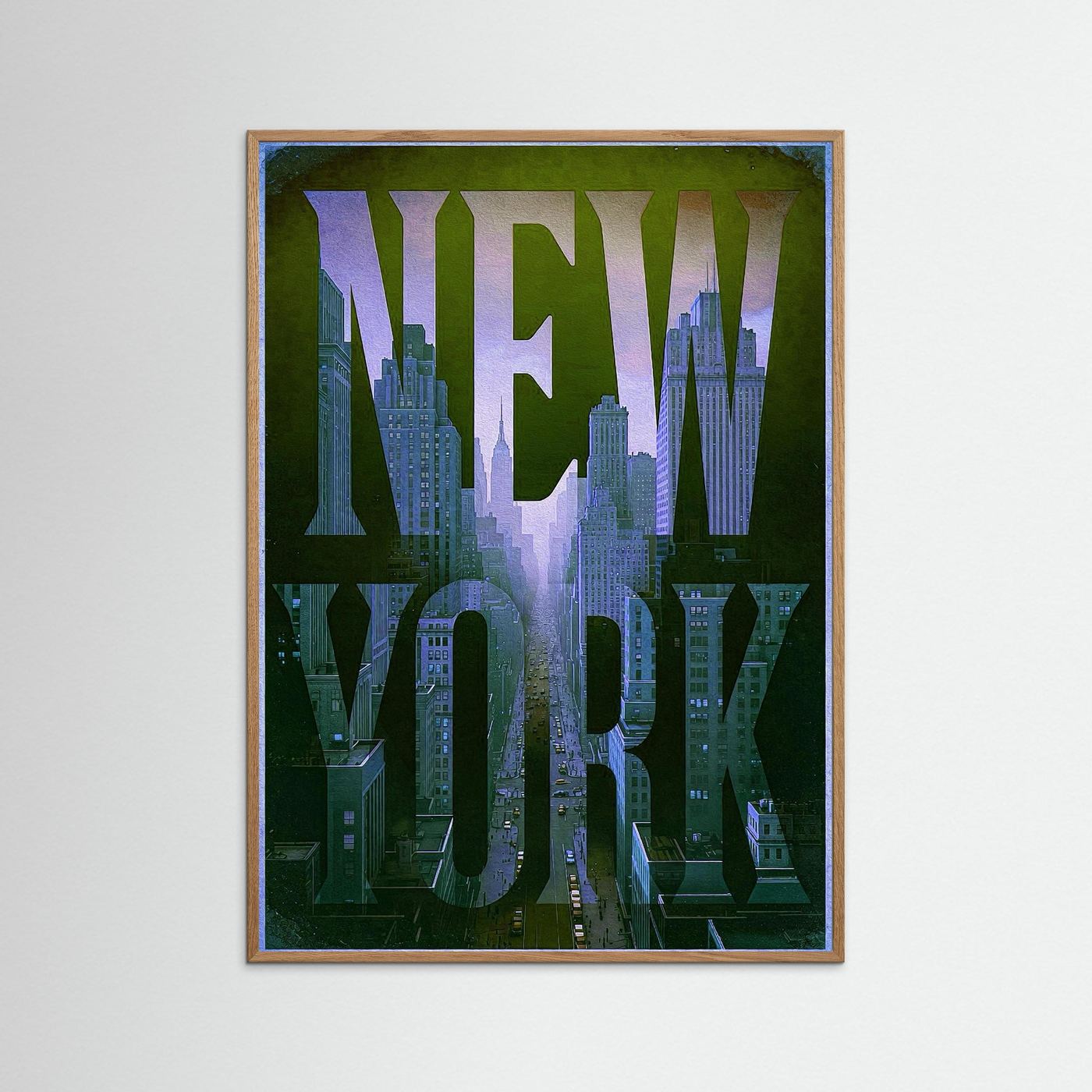 NEW YORK 1 Blue - PlasteringPosters.com | Fine Art Printed Posters